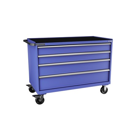 CHAMPION TOOL STORAGE Tool Cabinet, 4 Drawer, Blue, Steel, 56-1/2 in W x 28-1/2 in D x 43-1/4 in H, D15000401ILMB8RT-BB D15000401ILMB8RT-BB
